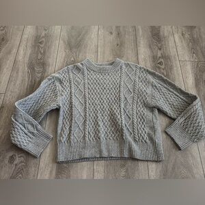 H&M Gray Cable Knit Sweater